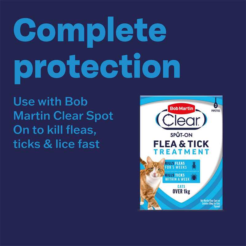 Bob Martin Clear Spot On Wormer for Cats & Kittens - 100% Effective Tapeworm Treatment (4 Pipettes) 4 Pipettes