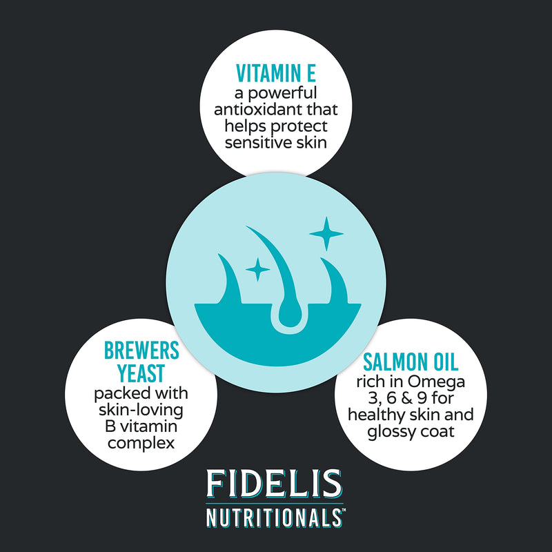 FIDELIS Dog Multivitamin Chewable (60 Vitamin Soft Chews) - FIDELIS Skin and Coat Supplement for Dogs (120 Vitamin Soft Chews) - BeesActive Australia