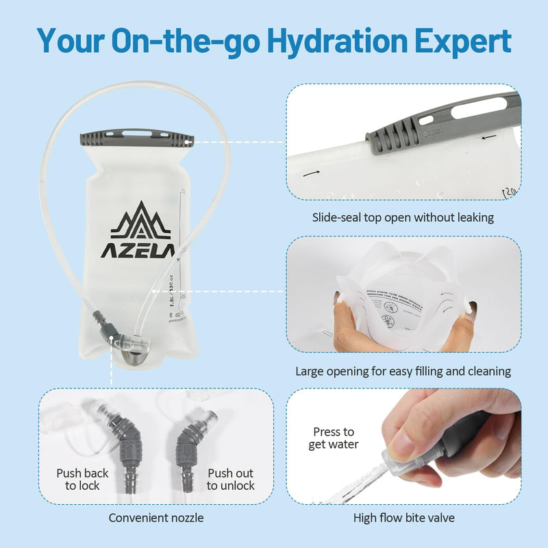 Esoes Running Hydration Vest for Women & Men, Running Vest Pack with 2L Water Bladder Lightweight Water Backpack for Hiking Trail Cycling Race Marathon