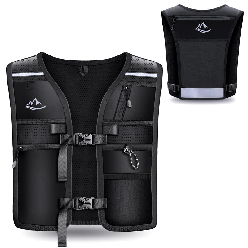 Running Vest for Women Men, Reflective Hydration Vest with Adjustable Waistband & Phone Pocket, Lightweight Breathable Running Water Vest for Jogging Hiking Trail Cycling and Marathon Race Medium - BeesActive Australia