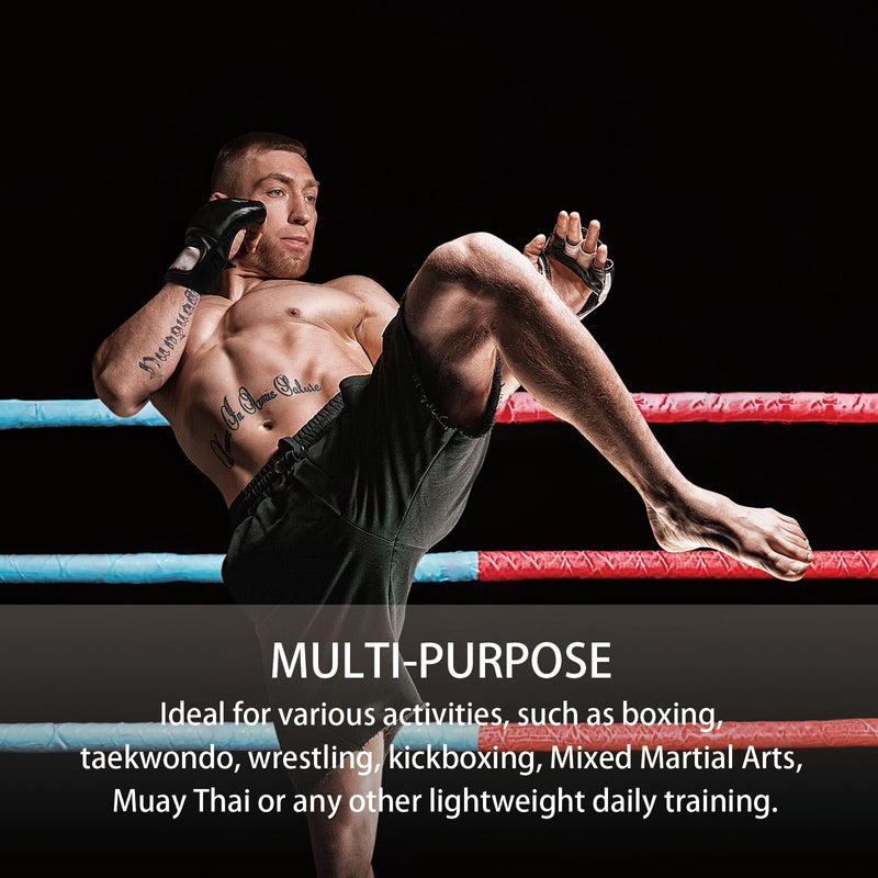 2 Pairs Boxing Gloves Kickboxing Gloves for Men Women Beginner Professional Shockproof Leather Sparring Training Gloves Set MMA Gloves BlackRed