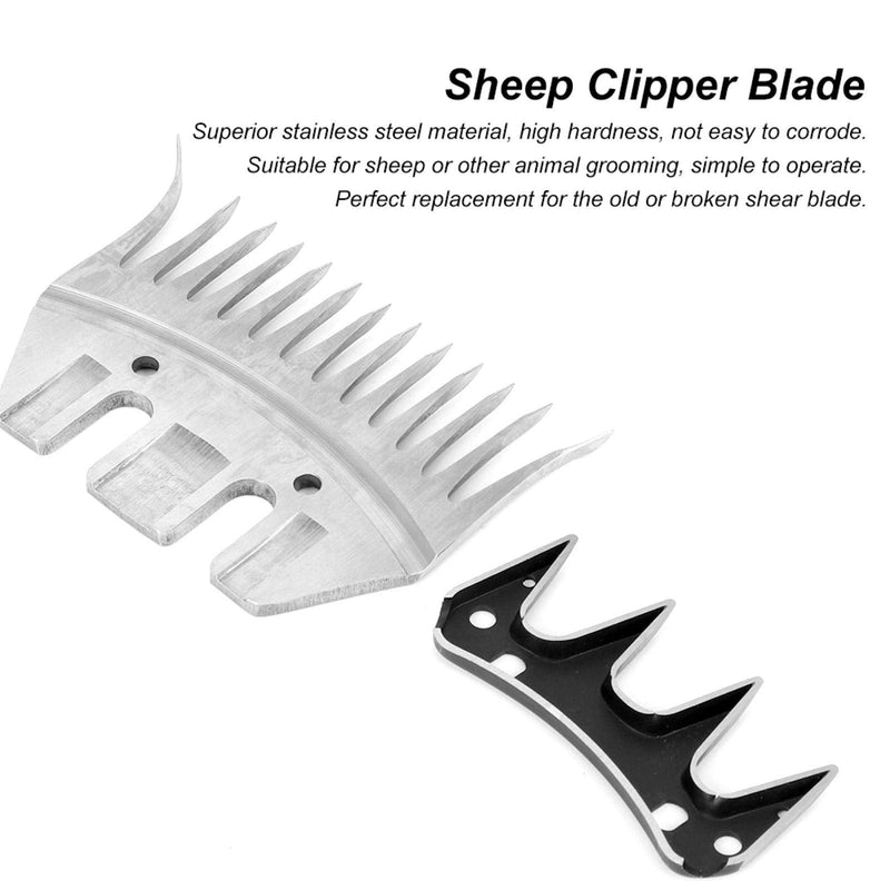 Sheep Shears Blades,13 Tooth/9 Tooth Electric Wool Comb Cutter,Straight/Curved Shearing Blades for Grooming Goats Lambs Alpacas(13T Curved) - BeesActive Australia