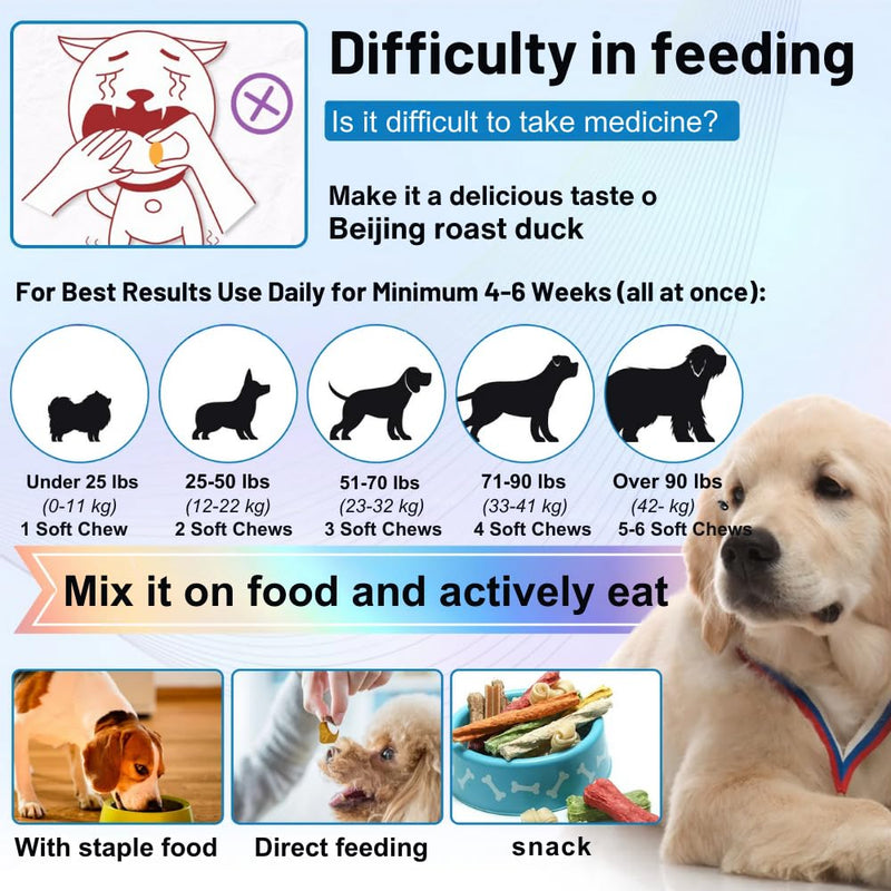 Dog Allergy Relief, Allergy Tablets for Dogs, Itch Remedies for Dogs with 150 pcs, Dog Anti Itchy Skin Relief, Immunity Treats for All Breeds and Sizes