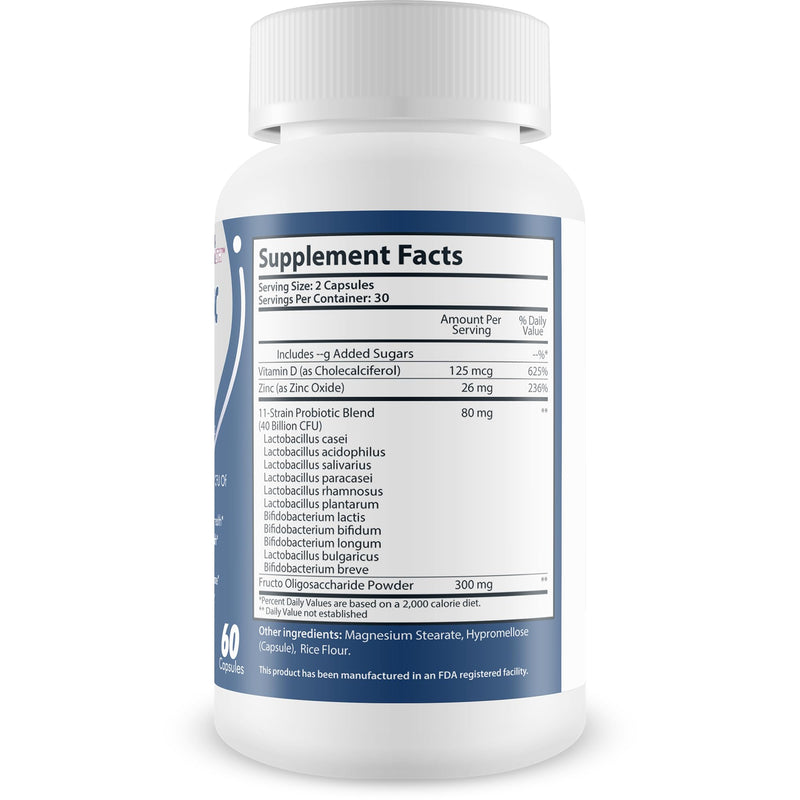 Pro Bio Sync Probiotic 40 Billion CFU - Intestinal Cleansing Premium Probiotic Supplement with Immune Support - Help Improve Gut Microbiome - Natural Defensa Probiotic 40 Billion With Prebiotic