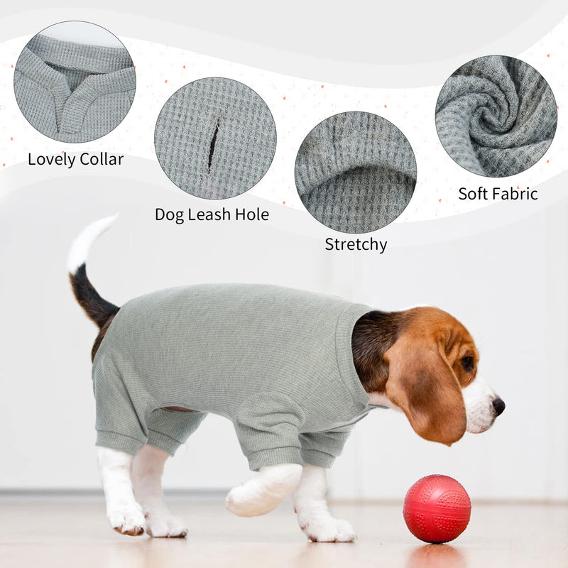 Hjumarayan dog pajamas, pajamas, dog surgery body, dog stretch body for dog after surgery with legs, dog body after castration male dog body operation bitch, gray L - BeesActive Australia