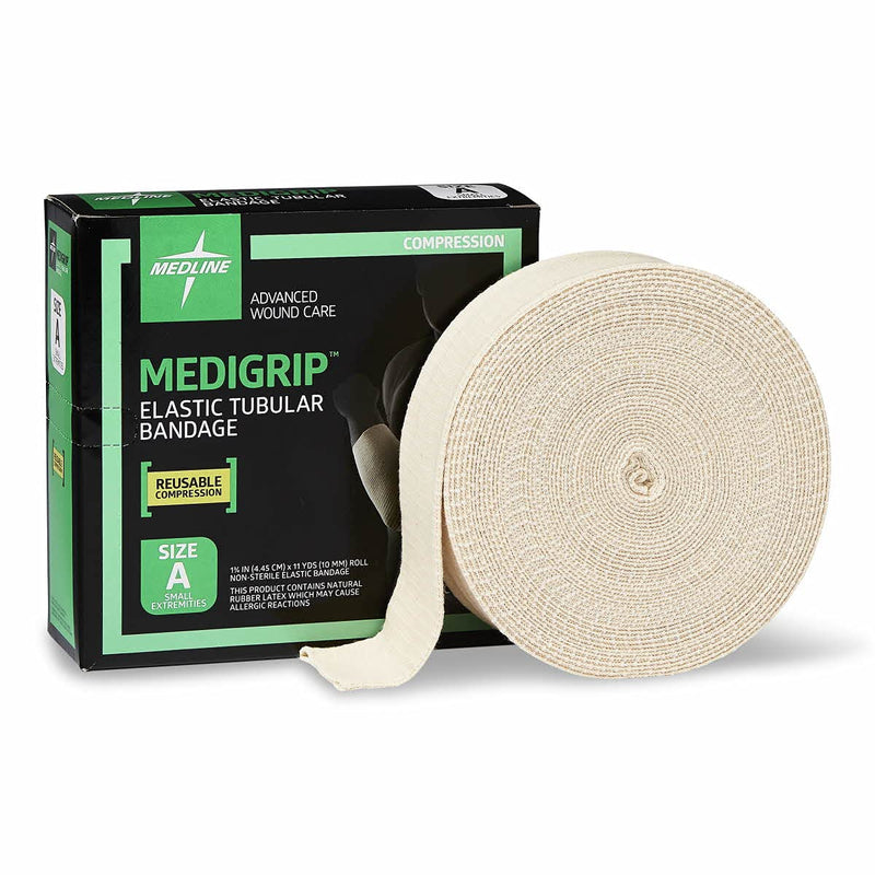 Medline Medigrip Elastic Latex Tubular Bandages, Size A, 1.75" W (4.5 cm), Ideal for Small Feet and Arms - High Compression Support, Breathable & Comfortable small extremities - BeesActive Australia