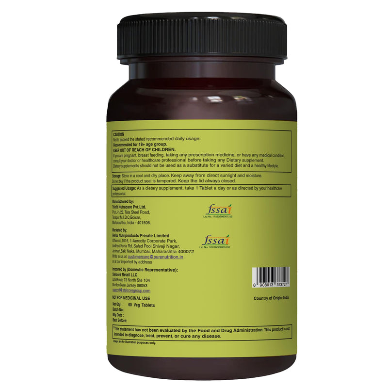 Pure Nutrition Whole Food Multivitamin for Women | 60 Tabs | One-A-Day | 100% RDA | 24 Natural Vitamins and Minerals | All Natural Plant Based Women's Multivitamin | 2 Months Supply 60 Count (Pack of 1)