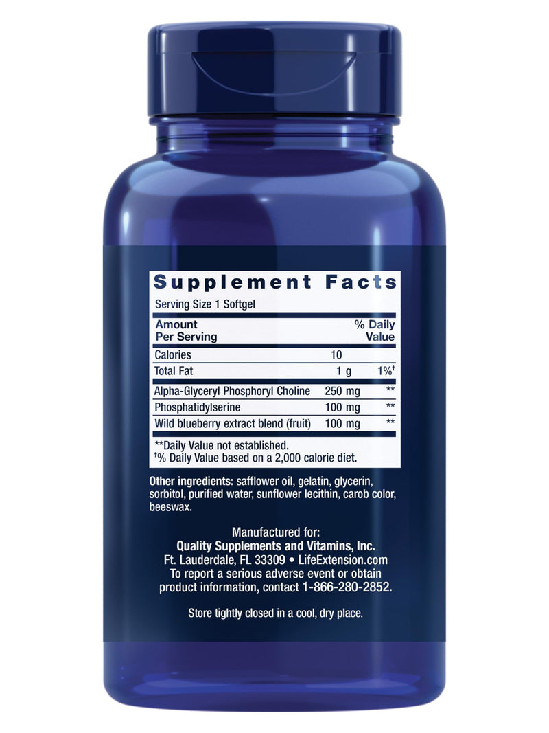 Life Extension Cognitex Basics, 30 Softgels - Multi-Nutrient Formula for Brain Health Support, Targeted Nutrition for Memory, Focus, Attention & Overall Cognitive Performance - Non-GMO, Gluten-Free