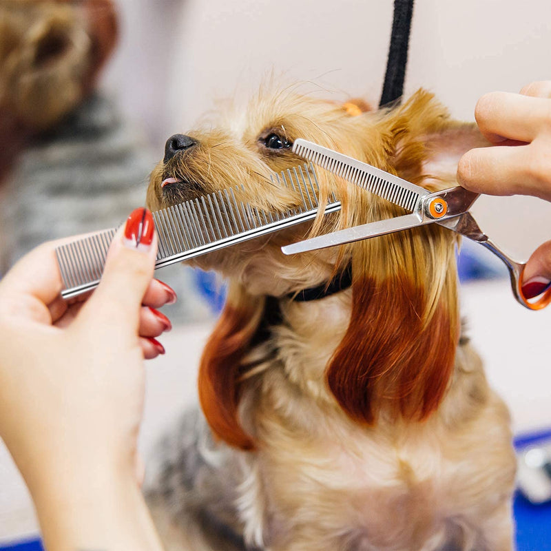 Dog Combs for Grooming, Metal Cat Comb for Removing Tangles and Knots, Professional Grooming Tool for Long Haired Dog, Cat and other pets - BeesActive Australia
