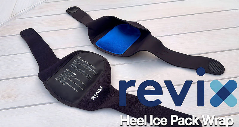 REVIX Heel Ice Pack Wrap for Plantar Fasciitis & Heel Spurs, Hot & Cold Gel standard 2.0