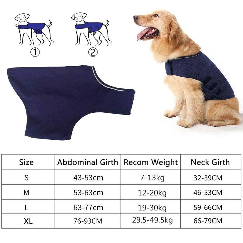 Nicoone Calming Vest for Dogs Dog Anxiety Jacket Calming Vests Coat Thunder Dog Wrap Anxiety Shirt Keep Calm Clothes for Anxiety Stress Relief - BeesActive Australia