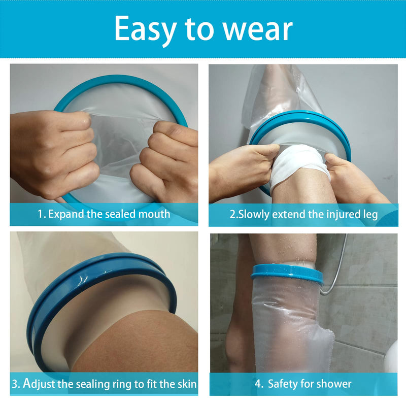 100% Waterproof Leg Cast Cover for Showering, Reusable Adult Short Leg Cast Protector, Cast Covers for Shower Leg, Cast Bag for Shower, Cast Cover for Showering Foot - BeesActive Australia