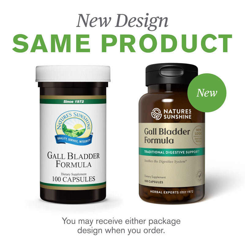 Nature's Sunshine Gall Bladder Formula, 100 Capsules | Powerful Herbal Formula Soothes and Supports the Digestive System, Liver and Gallbladder