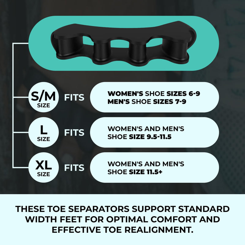 VYCE PrimalStep Toe Separators, Spreaders, Spacers, Straightener to Correct Toes for Men and Women, Bunion Corrector, Plantar Fasciitis and Athletic Mobility, Large (Pack of 2) Large (Pack of 2) - BeesActive Australia