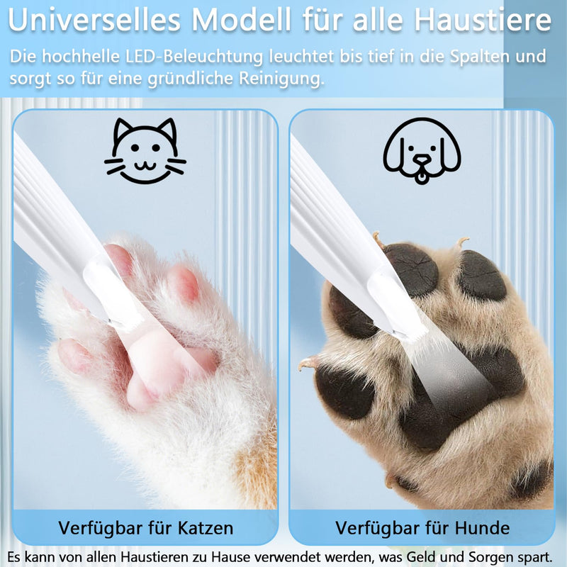 Mucek Quiet dog clipper, paw trimmer for dogs with LED light, dog paw trimmer, rechargeable paw razor for dogs and cats, thick, curly and long animal hair - BeesActive Australia