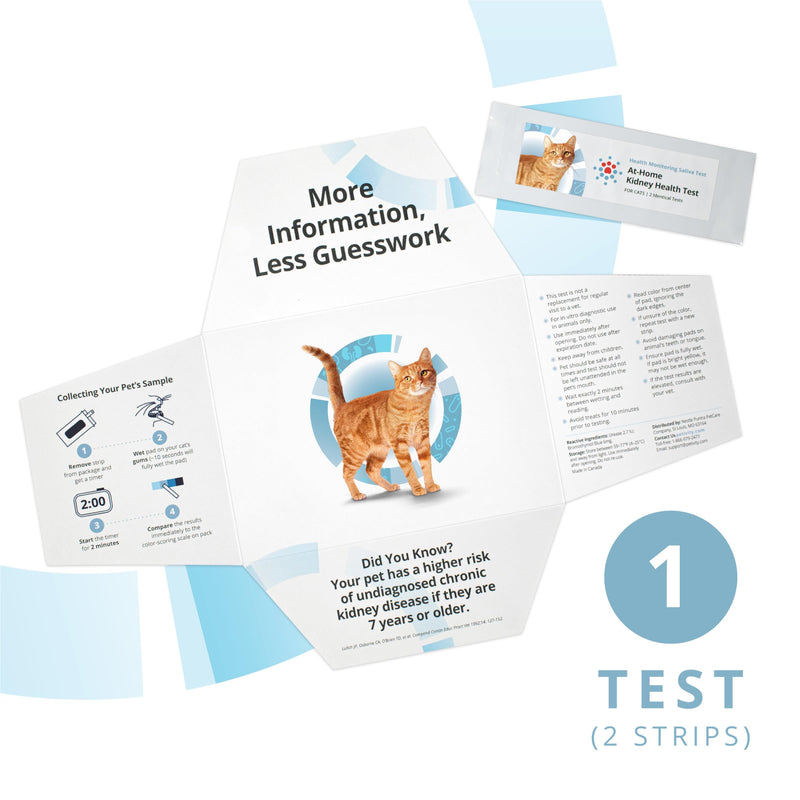 Petivity At-Home Kidney Health Test Kit for Cats — Quick Saliva Urea Test (2-Minute Home Check), Powered by Purina — Help Detect Early Kidney Changes - (Pack of 1) 1 Ounce (Pack of 1)