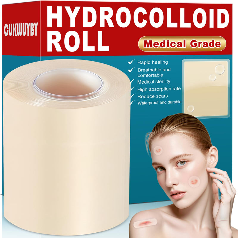 Hydrocolloid Roll for Wound Care, 2in*6.6ft Hydrocolloid Bandages