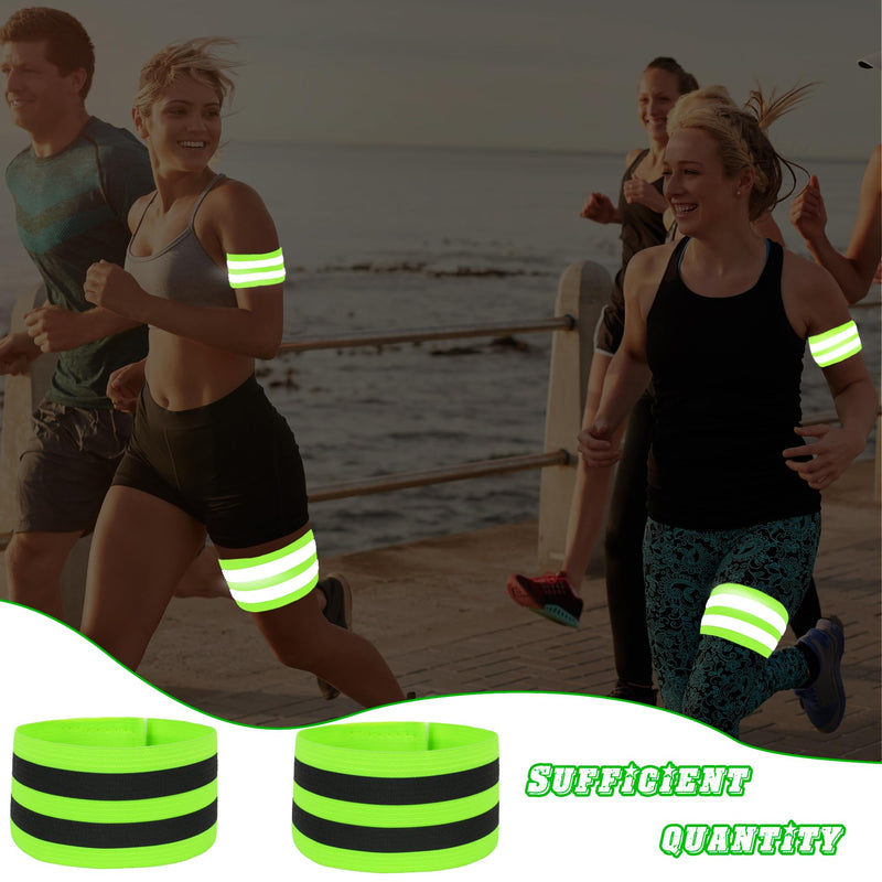 56 Pcs Reflective Bands Reflective Bands Visibility Reflective Straps Reflector Running Gear for Arm Wrist Ankle Leg Women Men Night Running Cycling Walking - BeesActive Australia