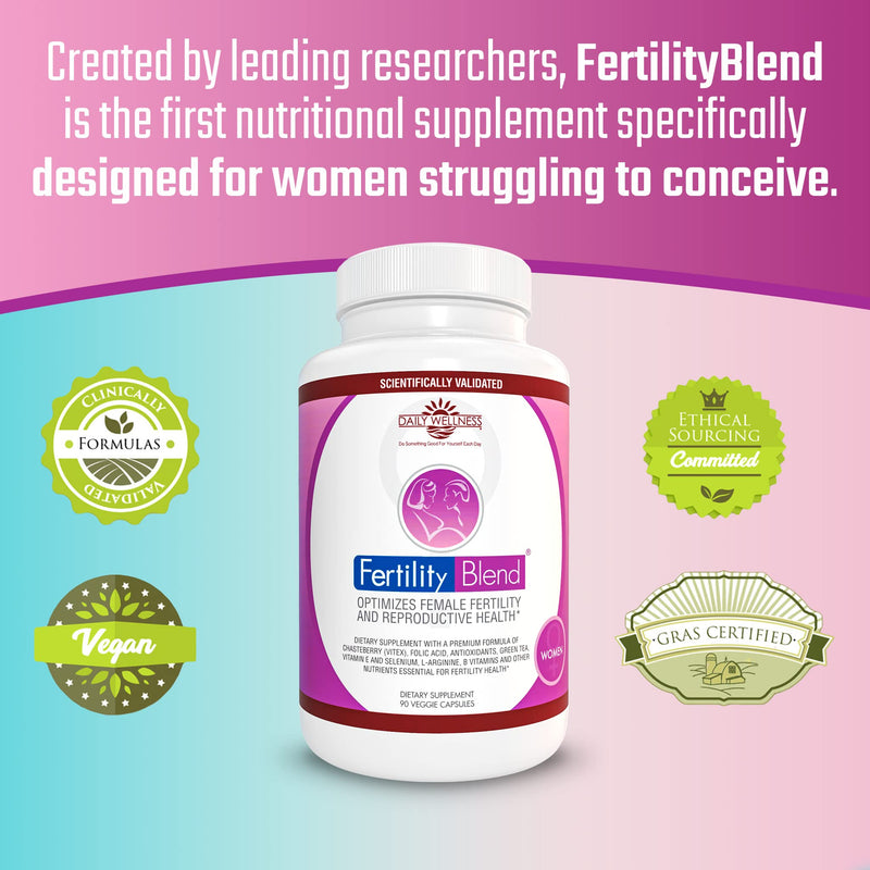Daily Wellness Fertility Blend for Women - Fertility Supplements for Women, Conception Fertility Prenatal Vitamins, Trying to Conceive Progesterone Supplements, Cycle Support Conception Pills - 1 Pack 1 Count (Pack of 90) - BeesActive Australia
