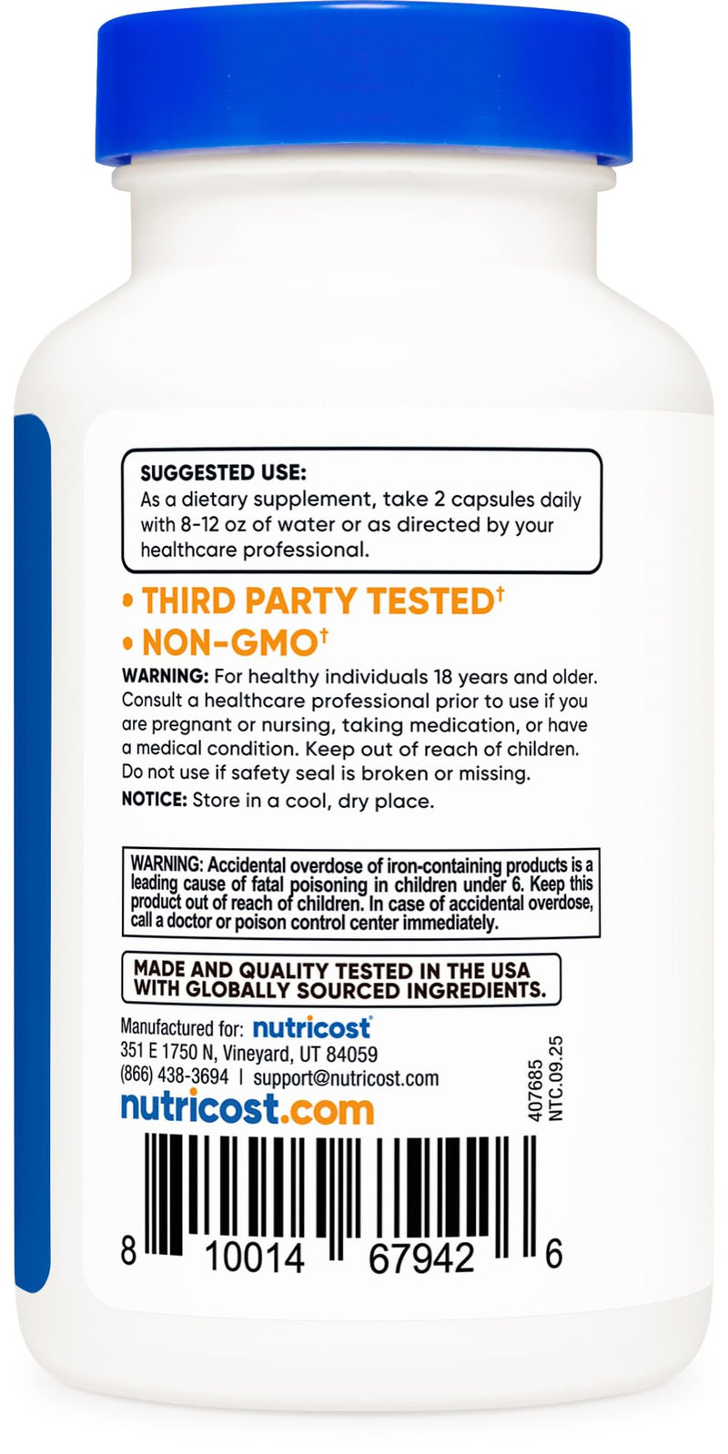 Nutricost Multivitamin with Probiotics 120 Vegetarian Capsules - Packed with Vitamins & Minerals (Pack of 2) 120 Count (Pack of 2)