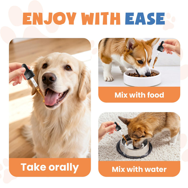 Collagen for Dogs,4.22oz (120ml) Liquid Collagen for Dogs,Enhances Joint Support,Flexibility,Cartilage and Mobility,Relieves Itching in Allergic,Liquid Drops Suitable for Cats and No Side Effects 2 Pack
