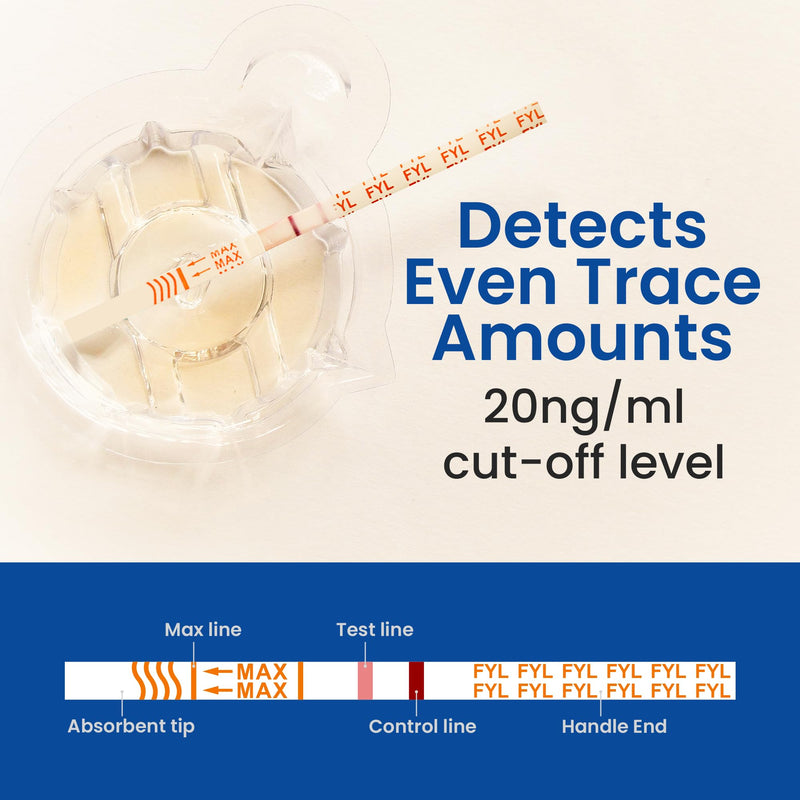 Fentanyl Test Strips | Results in 1 Min | Fast & Accurate | Precision Test Strips for Drug Testing | Detect Trace Amounts | Fentanyl Test Strips for Powder and Liquid - 5 Pack