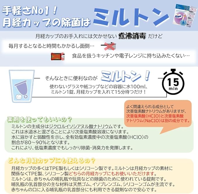 Milton for Disinfecting Menstrual Cups (10 Pack) - BeesActive Australia
