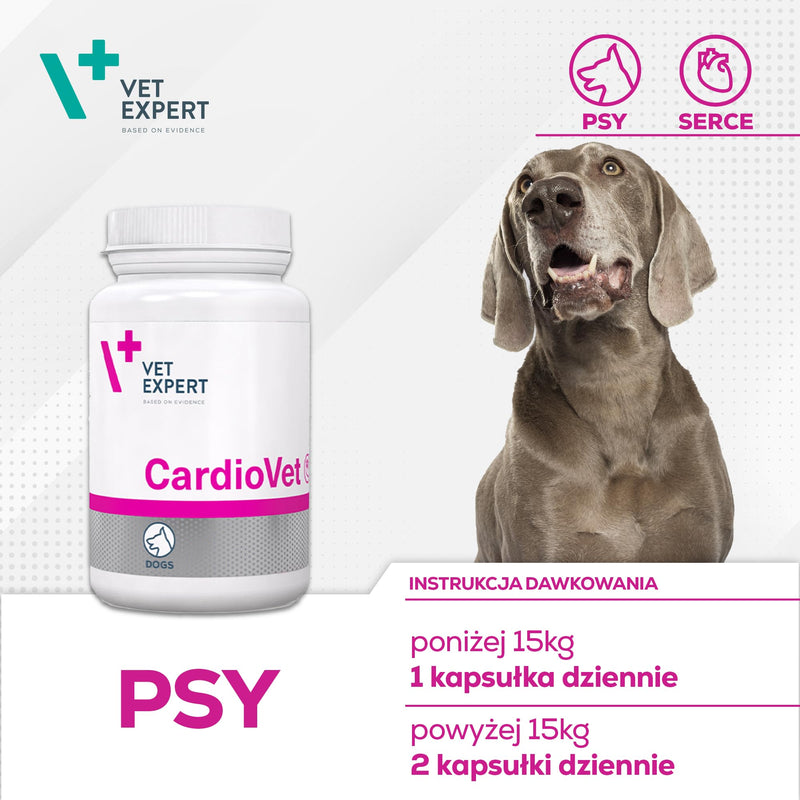 Vet Expert CardioVet Heart Health Supplement for Dogs – Supports Cardiovascular Function with L-Carnitine, Taurine, Vitamin E & Selenium – 90 Capsules