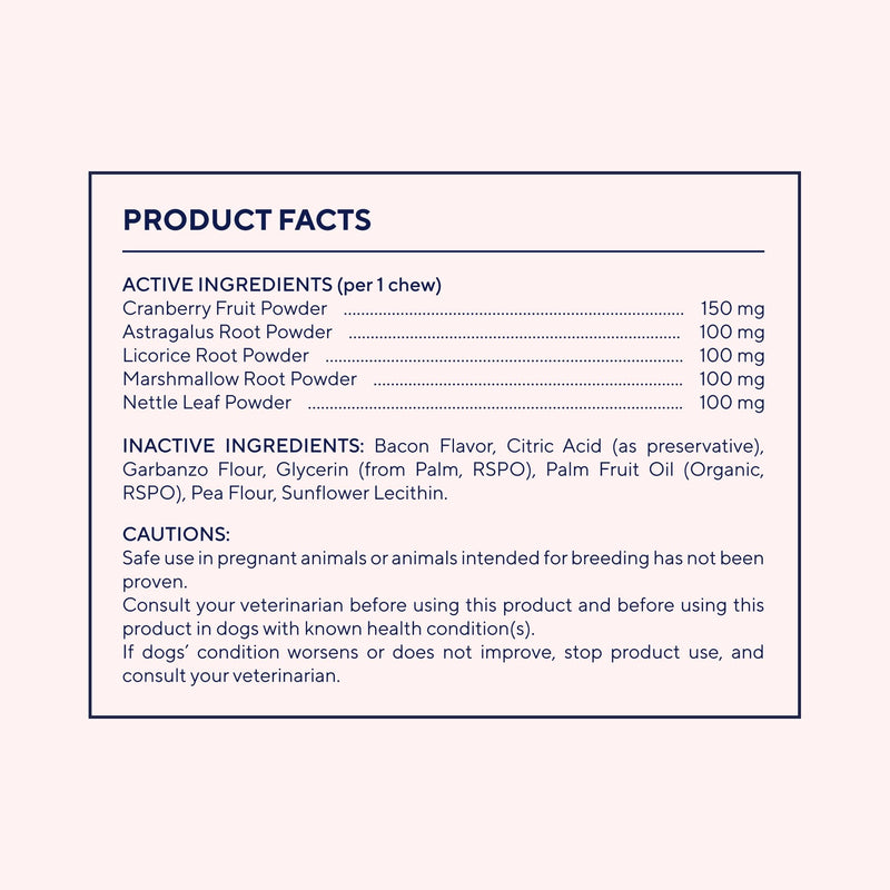Pawfy Dog UTI Supplement | Cranberry & D-Mannose for Urinary Tract & Bladder Health | Ideal for Senior Dogs | Urinary Tract Infection Control | Dog Vitamins and Supplements - 30 Chews - BeesActive Australia
