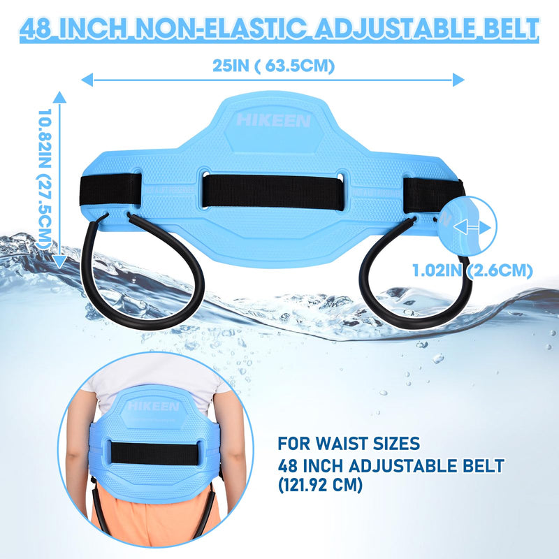 Swim Floating Belt,Water Aerobics Swimming Belt with Fixing Straps,Jogger Floatation Aid Buoyancy Belt for Swimming Pool Fitness and Fitness Workout Therapy Regular Size Blue