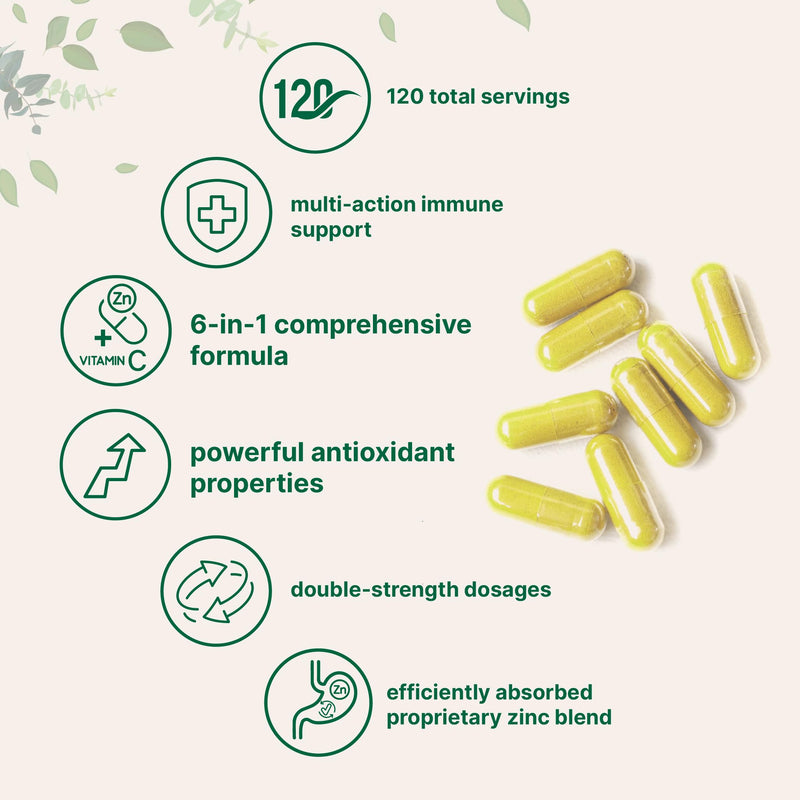 Micro Ingredients Quercetin with Vitamin C and Zinc, 240 Capsules | Quercetin 500mg, Vitamin C 500mg, Zinc 50mg (Picolinate, Citrate, Glycinate, Gluconate) | Complete Immune Support Supplements - BeesActive Australia