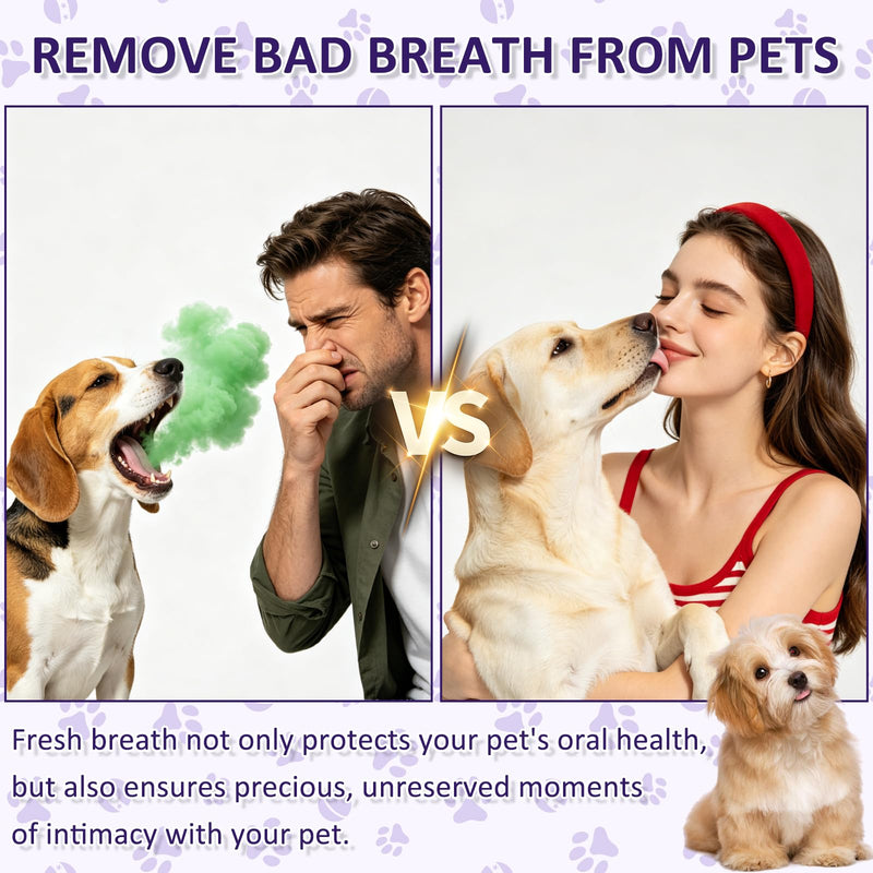 Wanban Pet Oral Spray, Teeth Cleaning Spray for Dogs and Cats, Pet Breath Freshener and Teeth Cleaning Sprays, No Brushing, 30ml Each (2pcs)