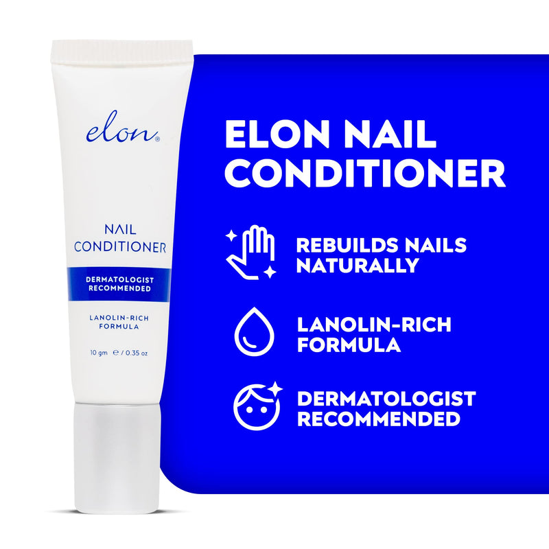 Elon Lanolin-Rich Nail Conditioner – Strengthens Nails, Protects Cuticles, Dermatologist-Recommended for Brittle & Damaged Nails (10g Tube) 0.35 Ounce (Pack of 1)