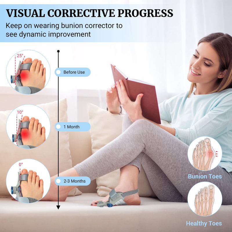 Bunion Corrector for Women Men Big Toe,Adjustable Bunion Fix Relief Bunion Splints for Pain Relief & Toe Alignment – Fits Left & Right Feet (1PCS)