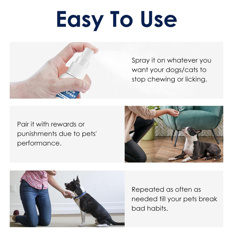 Bitter Apple Spray for Dogs -No Chew Spray for Dogs & Cats, pet Corrector to Stop Dogs from Chewing Furniture and Carpet,Indoor&Outdoor Use (50ml) 1.76 Fl Oz (Pack of 1)