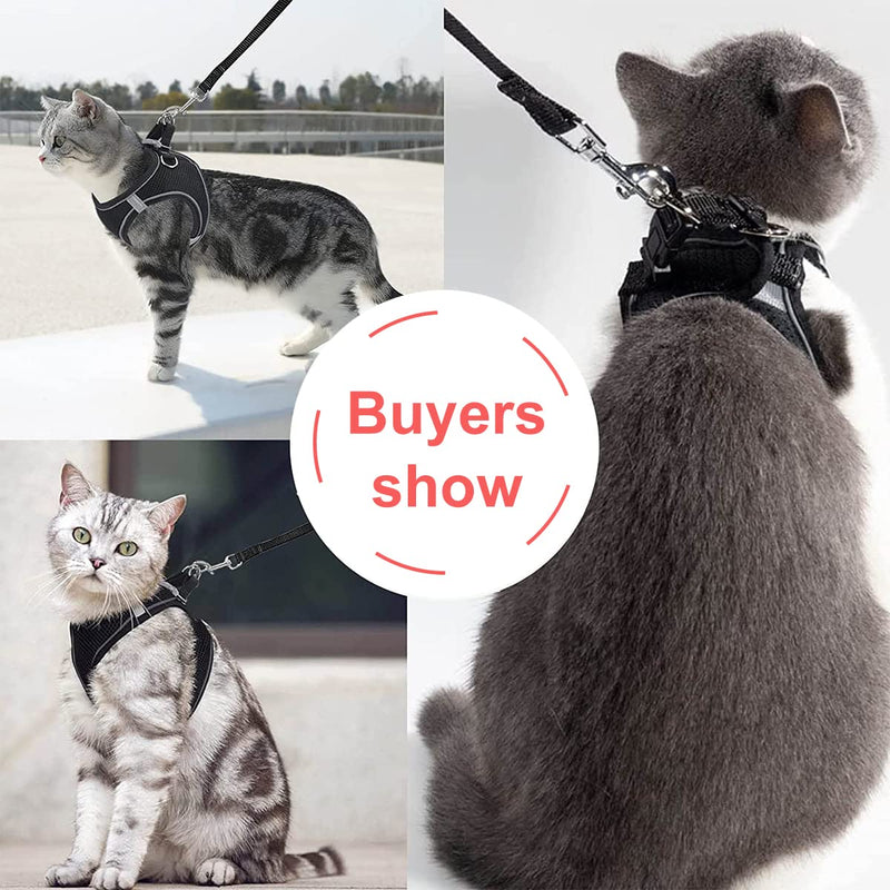 Cat leash with harness for cats, cat harness with leash escape-proof, cat harness escape-proof, cat harness set with leash for cats kittens dogs puppies (XXS) XXS - BeesActive Australia