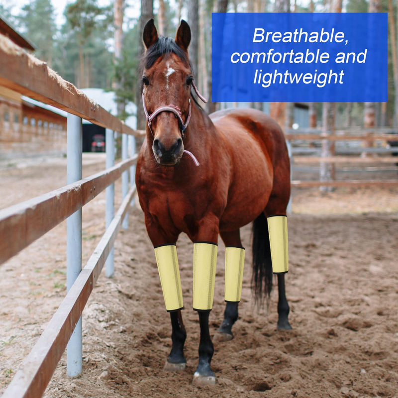 Set of 12 Mesh Fly Boots for Horse Breathable Mesh Horse Boots Protective Horse Leg Loose Wraps Horse Leggings for Preventing Flies and Mosquitoes Bites Light Purple,Light Yellow,Light Green - BeesActive Australia