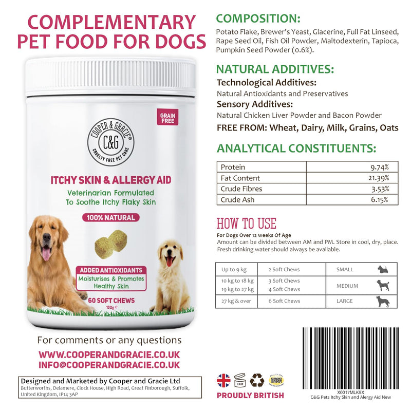 Anti-Itch Supplement For Dogs 60 Soft Chews | Itchy Skin And Skin Allergies | Maintains Skin Moisture & Maintains Respiratory Health | Supports Immune System | Veterinarian Formulated Dog Itchy Skin & Allergy Aid
