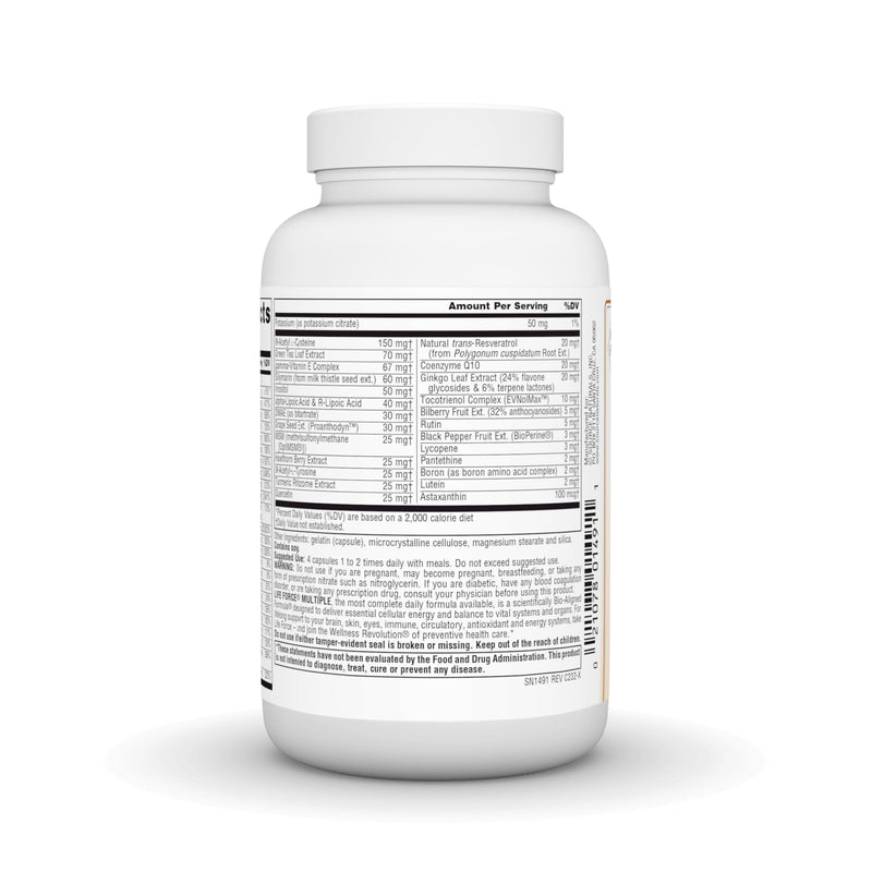 Source Naturals Life Force Multiple Iron Free Multivitamin - 120 Capsules | No Iron Bio-Aligned Formula® - Delivering 40+ Ingredients for Foundational Nutrition 120 Count (Pack of 1)