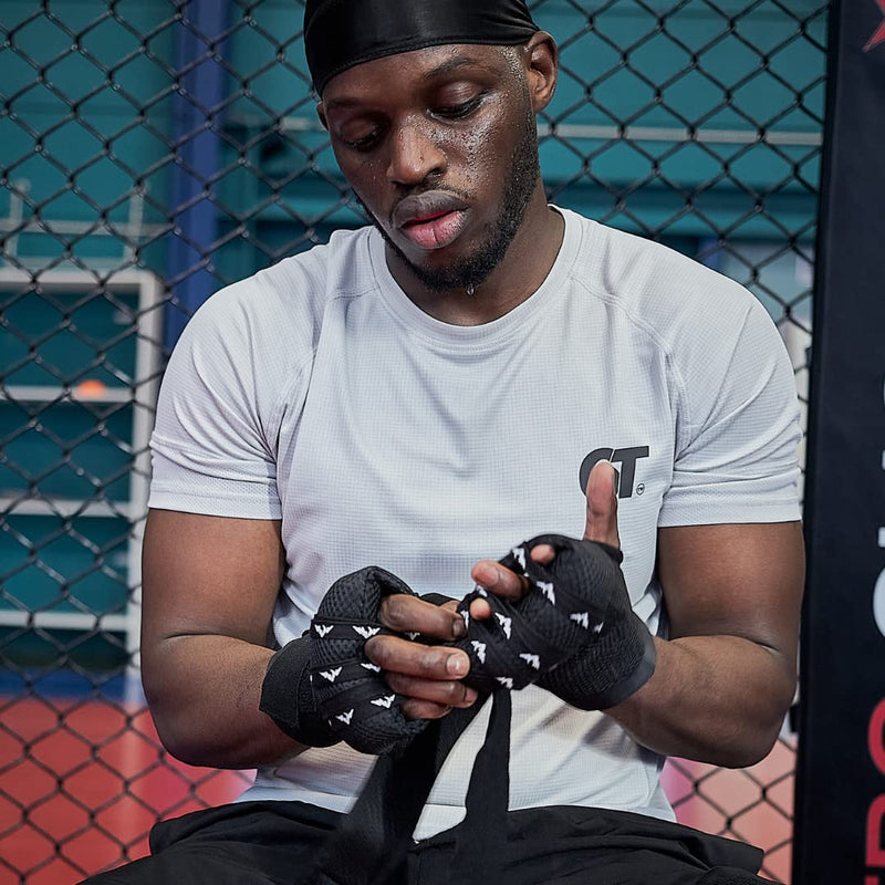 Professional underboxing gloves, extra padded, with quick tightening system, boxing bandage, boxing gloves, boxing gloves, boxing gloves, boxing band Black S-M