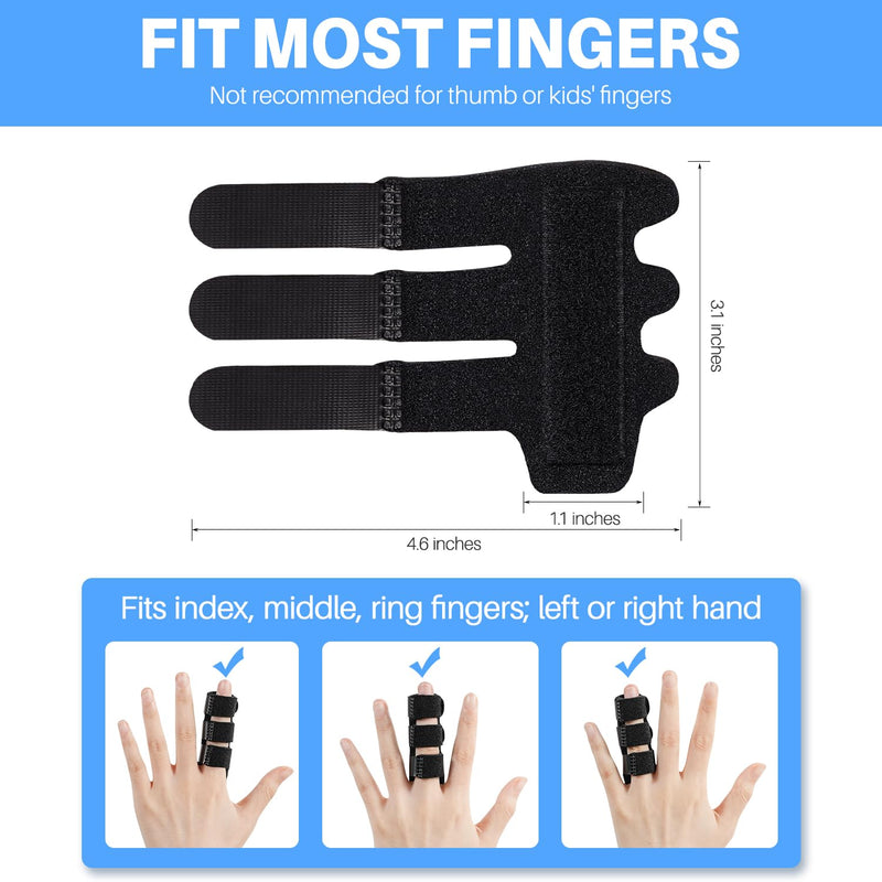 Sopito Finger Splint Ice Pack for Pain Relief, Straightening Arthritis, Knuckle Immobilization, Reusable Index, Middle, Ring Finger Brace finger splint+ice pack