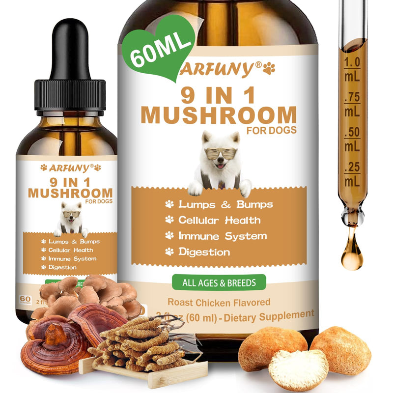 Dog Mushroom Drops & Dog Mushroom Paste - Lumps and Bumps Treatment - Digestive, Cellular, Immune Health Support