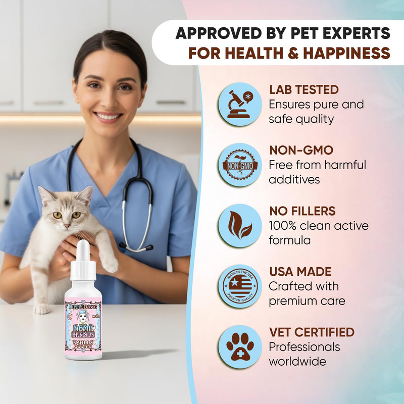 Hippie Dawg Smallz Hemp Oil for Small Dogs (5-25 lbs) - Advanced Hip and Joint Support with Glucosamine, Collagen, Bromelain & Omega 3 6 9 - Natural Pet Tincture for Mobility & Comfort - 1oz