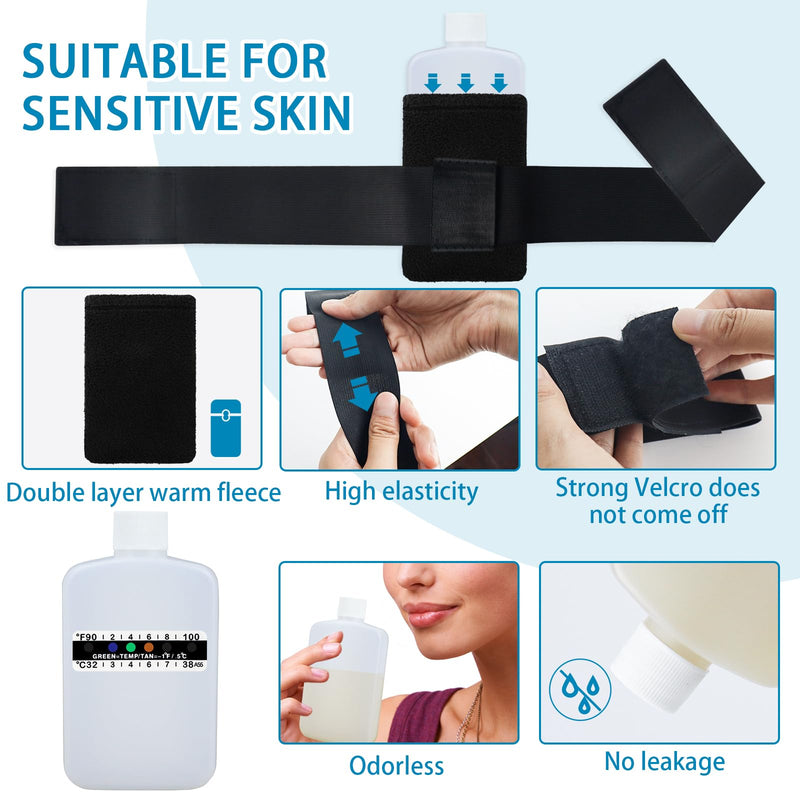 14 Pcs Urine Test Complete Kit includes 2 Translucent Portable Travel Empty Bottles, 10 Adhesive Temperature Test Strips, Thick Velvet Bag and Hi-Stretch Hidden Leg - BeesActive Australia