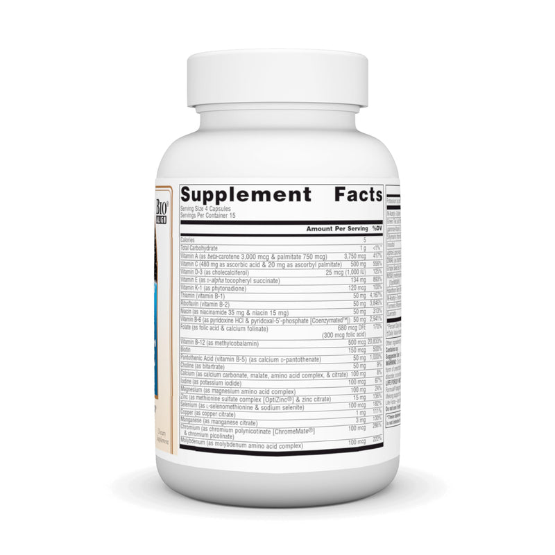 Source Naturals Life Force Multiple Iron Free Multivitamin - 60 Capsules | No Iron Bio-Aligned Formula® - Delivering 40+ Ingredients for Foundational Nutrition 60 Count (Pack of 1)