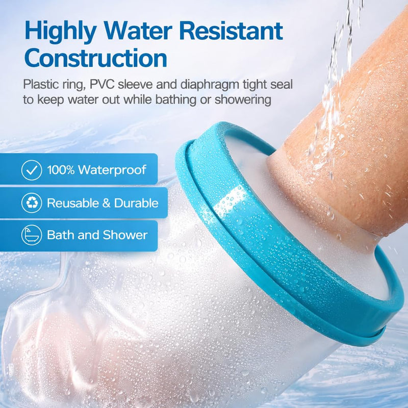 Waterproof Hand Cast Cover for Shower Adult, Reusable Watertight Wrist Protector for After Surgery Broken Hand Finger, Medical Grade Comfortable Bandage Sleeve Bag for Burns Wound [2026 Upgrade] - BeesActive Australia