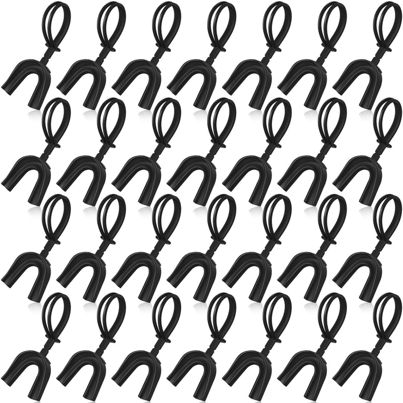 Kanayu 30 Pcs Strapped Mouth Guard No Boil Mouth Guard Soft Sports Mouthguard with Strap Mouth Protector for Adult Youth Boxing Basketball Hockey Lacrosse Wrestling Rugby Adults Black