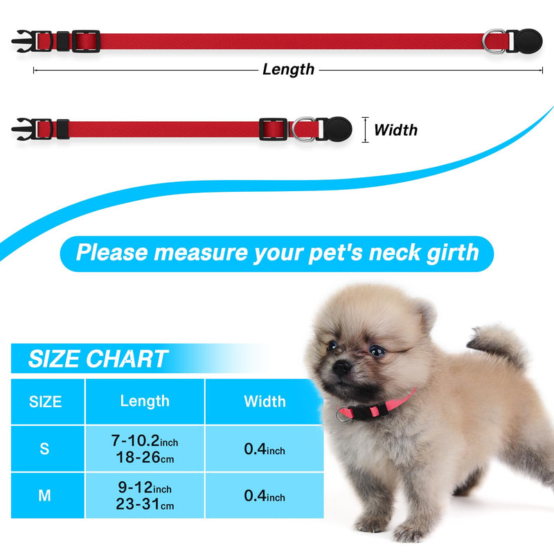 18 Pcs Breakaway Pet Collars,Safety Buckle for Puppy Collars and Kitten Collar,Nylon,Mixed Colors,Adjustable,Ideal for Girl Boy Pet Supplies,Stuff,Accessories(M) M(9''-12'') - BeesActive Australia