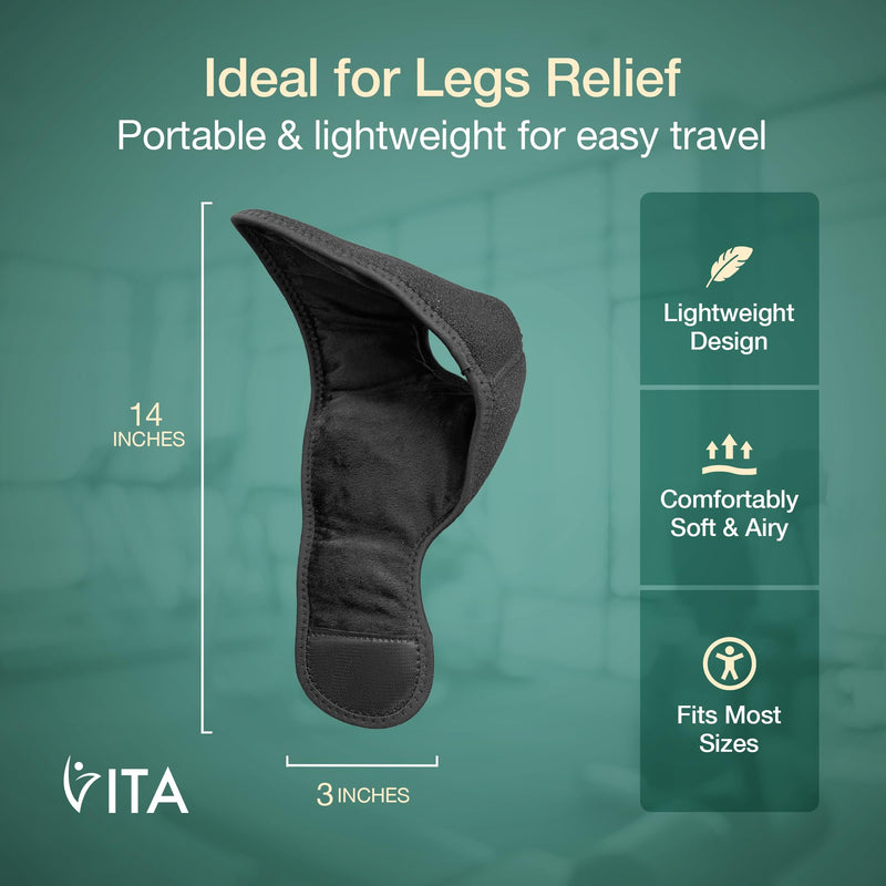 FREEZE2TRIM Vita Feet Relief Ankle Heating Pad with Vibration – Foot & Leg Relaxation Support – Cordless Portable Calf Wrap for Comfort & Recovery (One Unit)