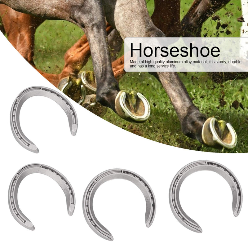 Fdit 4Pcs Aluminium Alloy Horseshoes Horse Riding Tool Equipment Accessories(3#) - BeesActive Australia